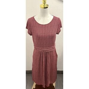 Boden Amelie Jersey Dress Petite 10 Pockets Career Wear All Over Print Soft Chic